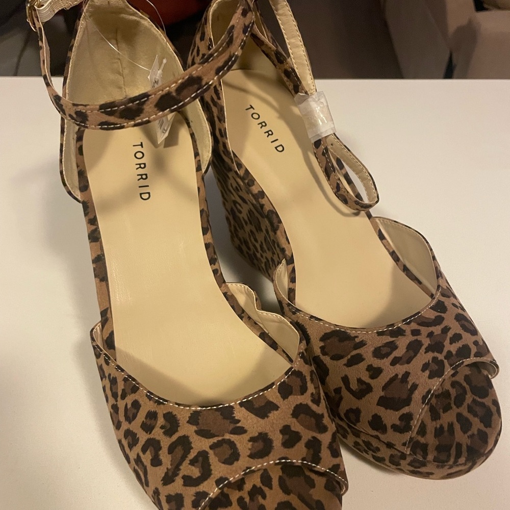 Torrid Brown Wedge Shoes with Suede Finish